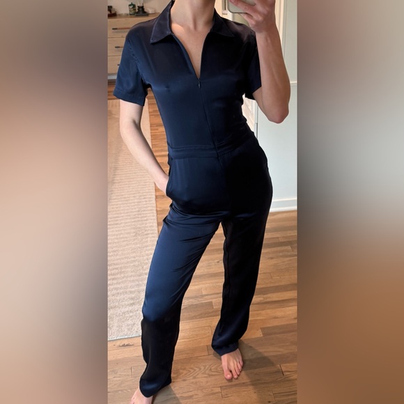 Rivet Utility Pants - RIVET UTILITY Navy Blue Jumpsuit XS